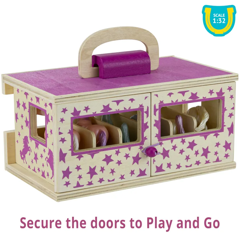 Breyer Stablemates Unicorn Magic Wooden Stable Playset-1